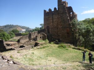 Second building - Asuan Seghediyasu's castle (ruled between 1682-1706) - from outside - Fasil Ghebbi