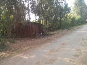 On the way back from the Waterfalls - The bottle of the stick means there is home-made Alcoholic drink for sale10152015-14