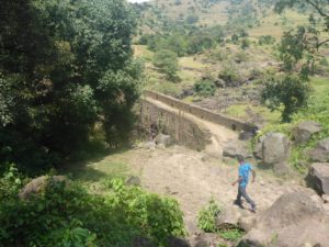 The Blue Nile creek in the Basalt rock. - Blue Nile falls