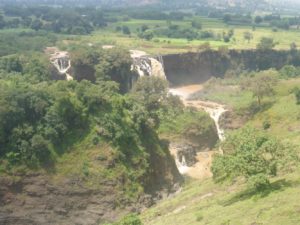 The Waterfalls!! still amazing , even from far - Blue Nile falls