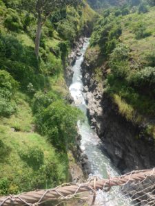 Looking down from The suspended bridge - That looks more like a Blue Nile  - - Blue Nile falls 