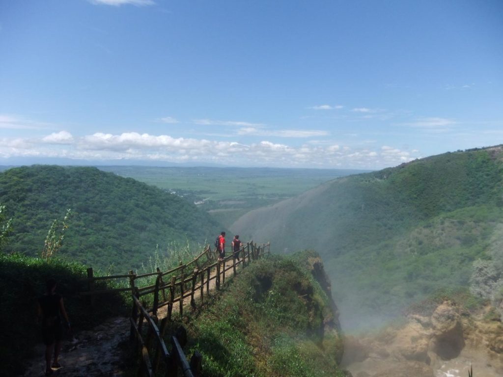 The top view point in the Chiflon waterfall site (around 1000 steps up...), the view from it the last waterfall