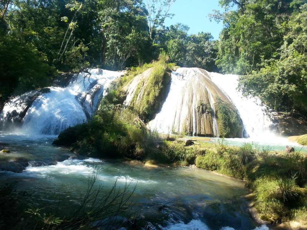  guess - Cascadas the agua azul (blue water waterfalls)