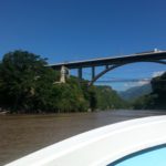 Sumidero - The new Bridge and the old bridge over the Grijalva River