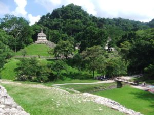 09192014-40 Palenque - A look on the Grupo de las Cruces from the palace.