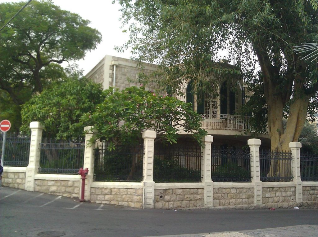 Some of the houses of lower part of the Bahá'í World Center. - Haifa in the Ottoman time.
