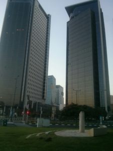 The memorial pillar below BSR Towers - Allenby