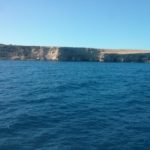 The cliffs on the North-East of Malta main island - Comino