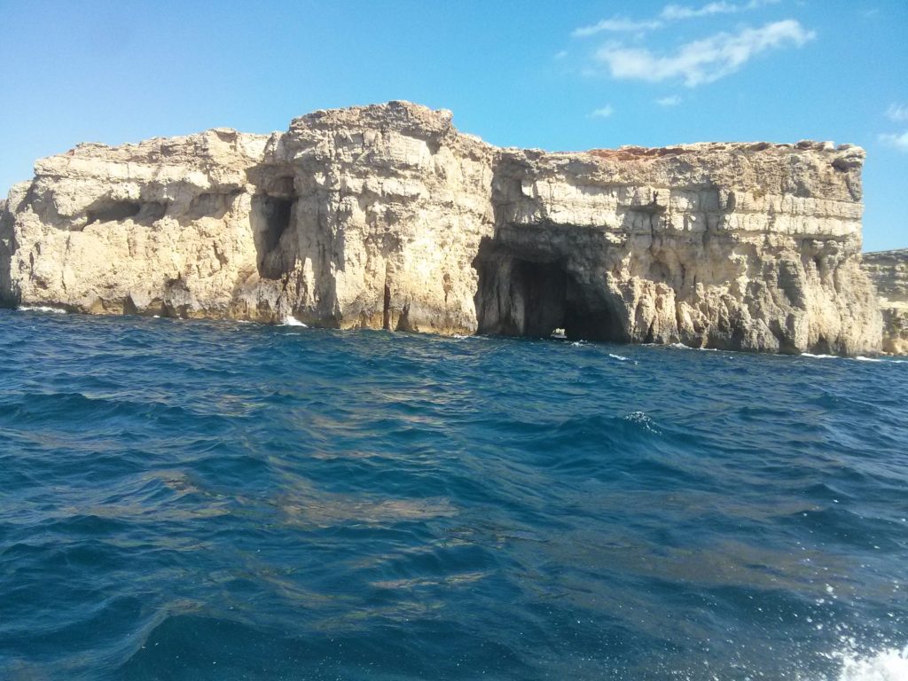 We took a ride in a boat to the caves and grottoes on the other side of the Blue Lagoon - Comino