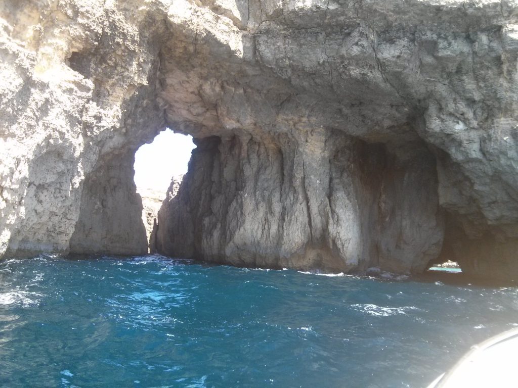 We took a ride in a boat to the caves and grottoes on the other side of the Blue Lagoon - Comino
