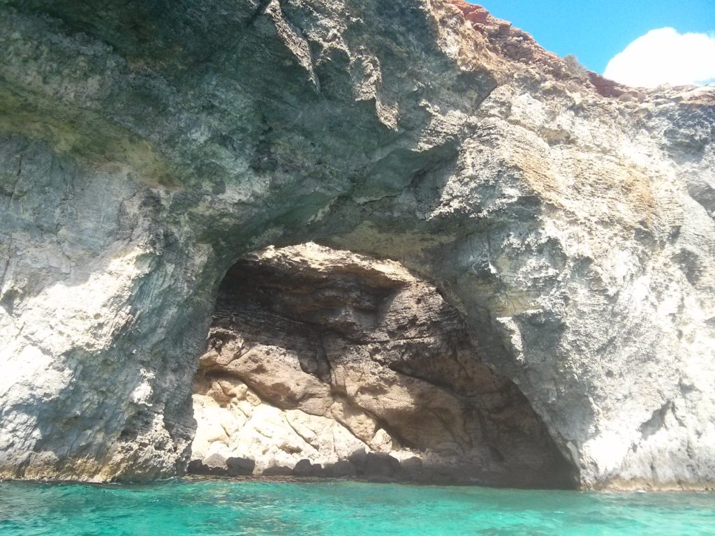 We took a ride in a boat to the caves and grottoes on the other side of the Blue Lagoon - Comino