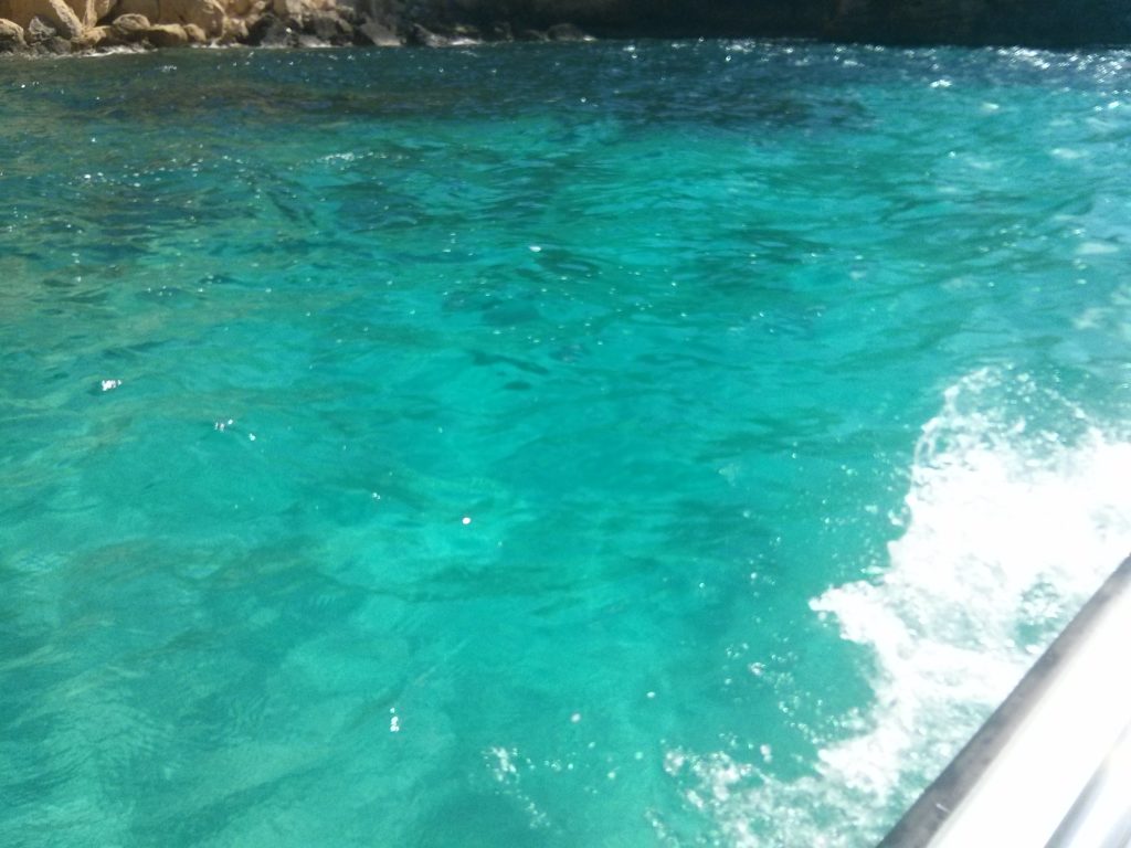 We took a ride in a boat to the caves and grottoes on the other side of the Blue Lagoon - Comino