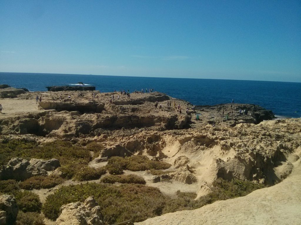 The sea near Azure window and the blue hole