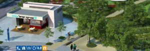 The square to be built on top of the parking lot