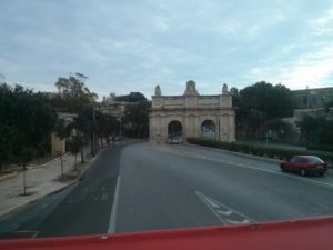 The gate on the entrance to the peninsula of Valletta  - Catholic