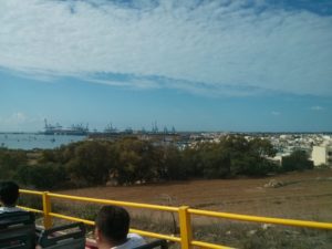 The village of Marsaxlokk from distance