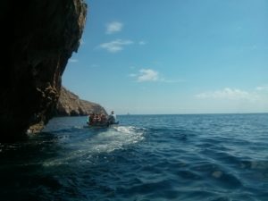 On the boat to Blue Grotto- Catholic
