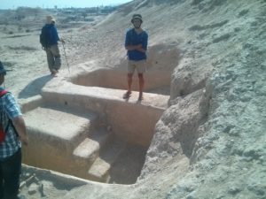 A Mikveh below the Hasmonean  palace.