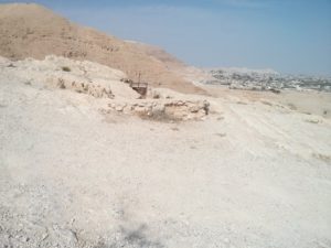 Crossing the aqueduct - which is dry in this point - Hasmonean