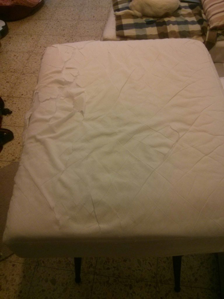 The sofa under-cover falling apart - sewing 