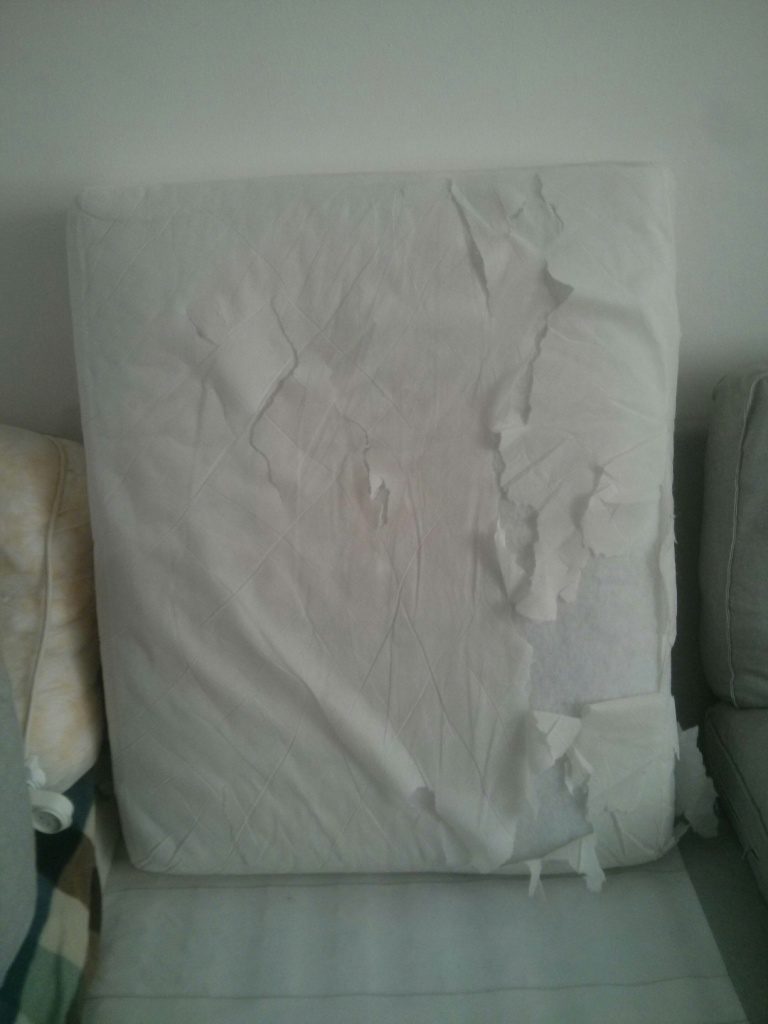 The sofa under-cover falling apart - sewing 