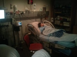 Atzva is sleeping between the contractions - a boy