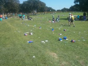 Another reason why I hate those public running events - all the garbage that left behind. half a Marathon