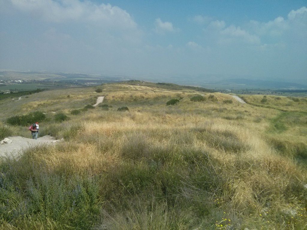 Looking on the site from one edge to the other, and the other way -  Tel Gezer
