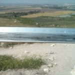 Looking West and Southwest with explanation panels -  Tel Gezer