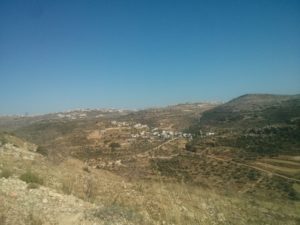 The outskirts of Al-Bireh and down below the village of Ein_Qiniyye