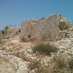 The ruins of the Crusader tower, used to stand in the middle of the village (and ruins of houses in it)