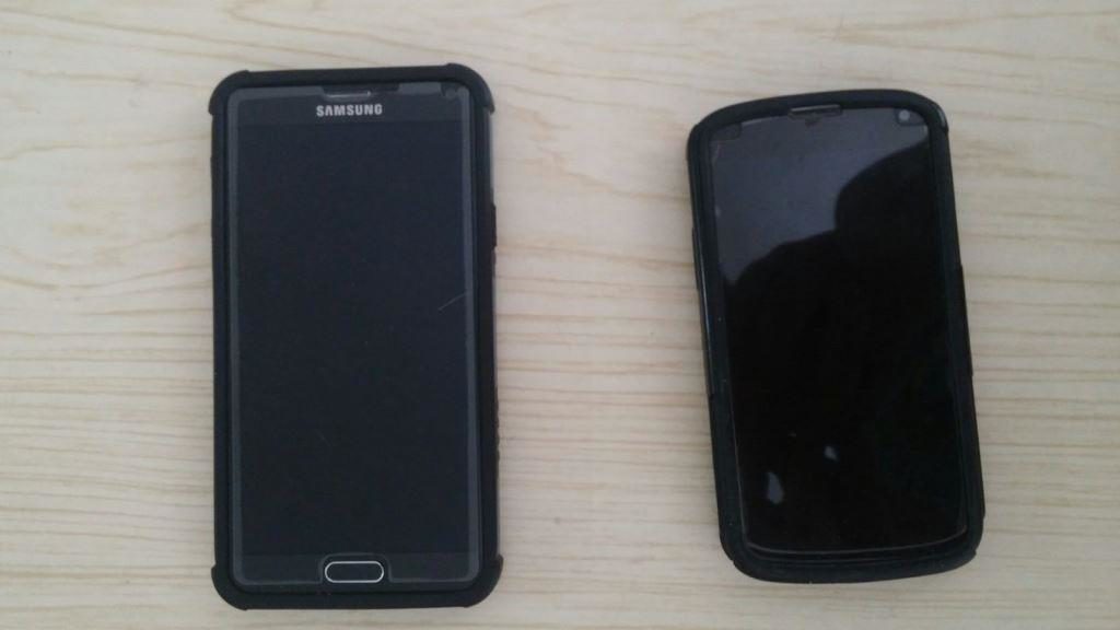 Samsung note 4 and the old LG Nexus 4 - 33th Birthday