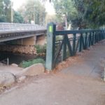The bridges over the stream: for vehicles and for pedestrians