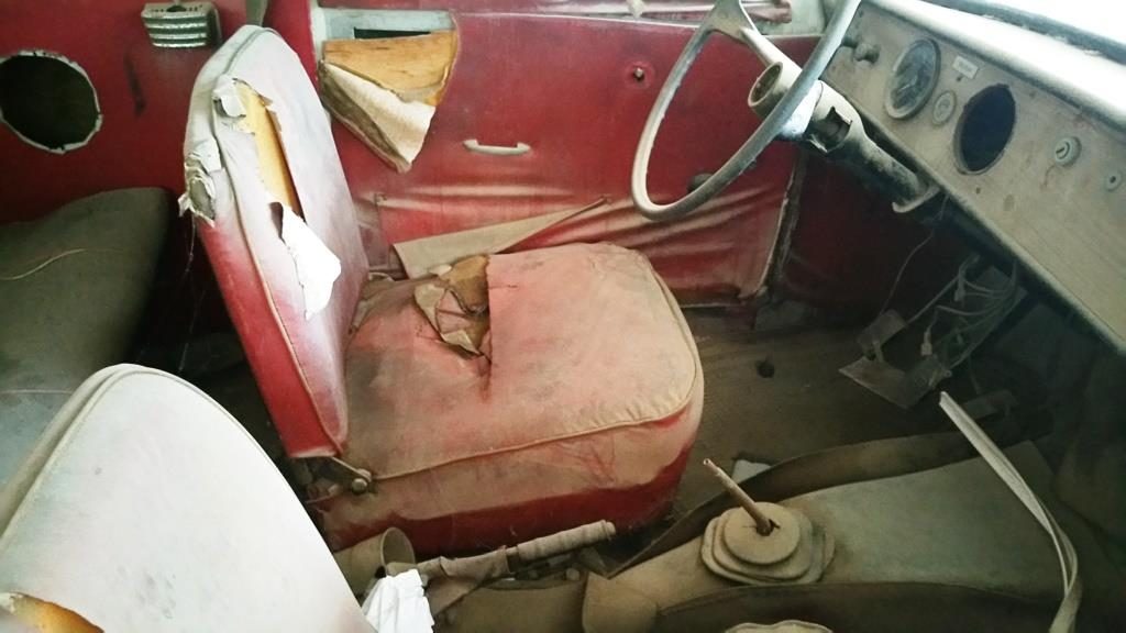 The inside. The first cars bottom was made from Particle board - Sussita car