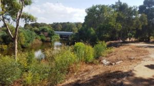 Water pipe from the near by Palmachim desalination facility - Sorek stream