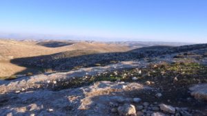 To the East the Eastren slopes of mount Hebron, The Judnean desert and Moab mountain range in Jordan   - South mount Hebron