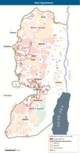 Map of area A, B and C in the west bank (from wikipedia)  - West bank