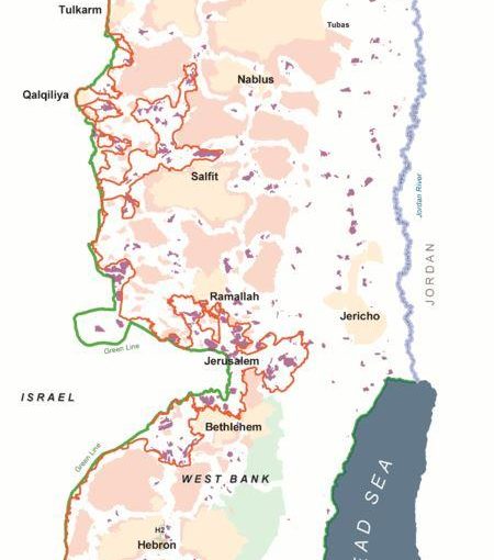 Areas A, B and C in the west bank