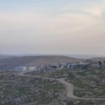 Looking east from the settlement of Carmel on the edge of the desert and the Mountains of Jordan