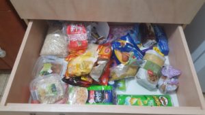 The Chametz drawer (you either throw it away or "sell" it until the holiday ends) - Passover