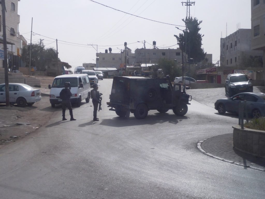 Some of the security forces escorting us in, there and out of the place - Tel Gibeon