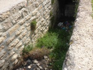 The external water tunnel. Dug during the British mandate to run the water from the pool down to the fields in the valley. - Tel Gibeon