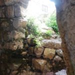 The lower entrance to the water pool (covered with garbage) - Tel Gibeon