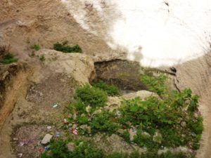 Looking down half way to the bottom - Tel Gibeon