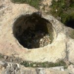 The winery cellars used to hold the jars of wine - Tel Gibeon