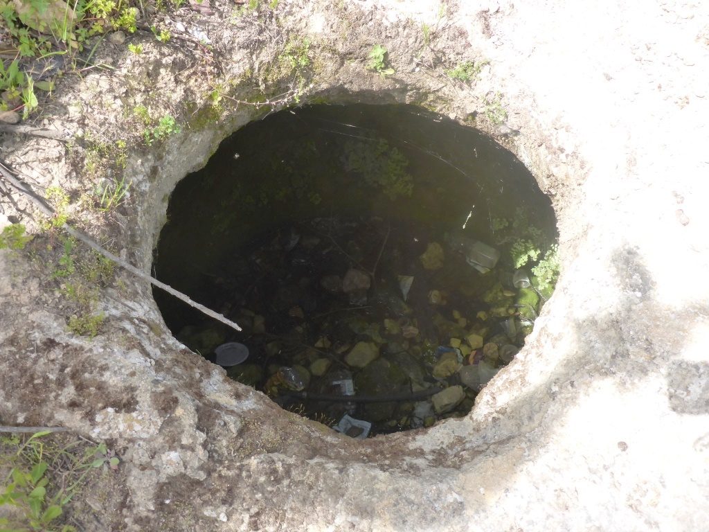 The winery cellars used to hold the jars of wine - Tel Gibeon