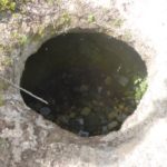 The winery cellars used to hold the jars of wine - Tel Gibeon