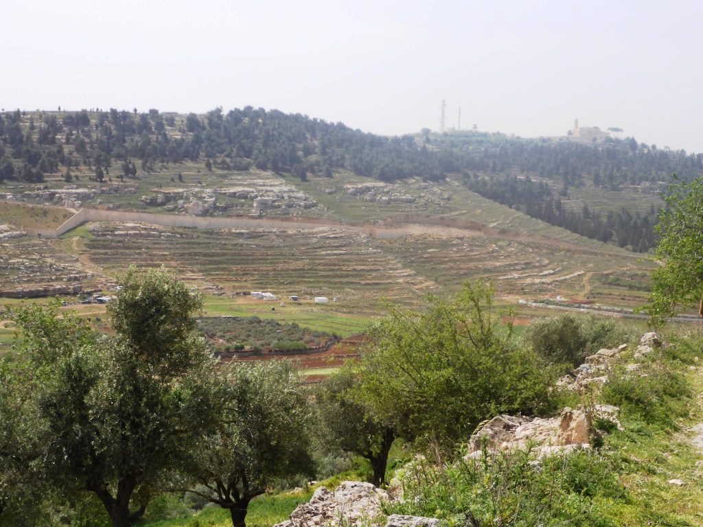 Looking South from the tell to Nabi Samwil - Tel Gibeon