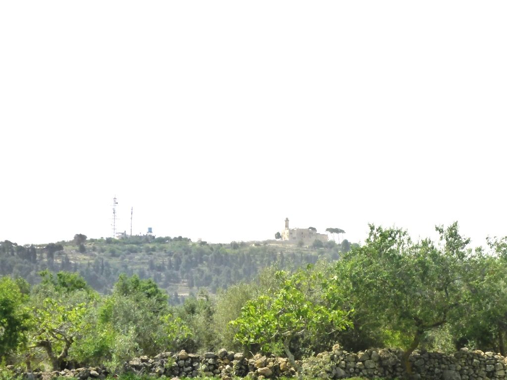 Looking South from the tell to Nabi Samwil - Tel Gibeon