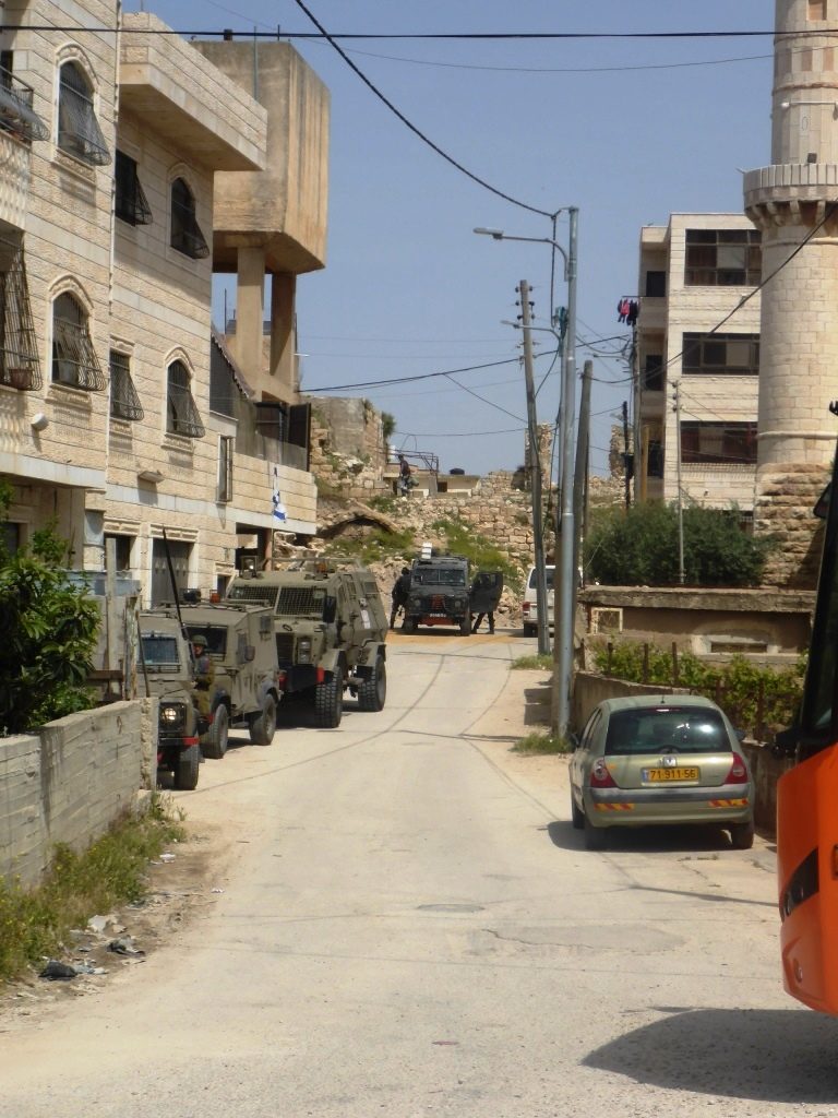 Some of the security forces escorting us in, there and out of the place - Tel Gibeon